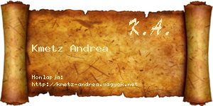 Kmetz Andrea névjegykártya